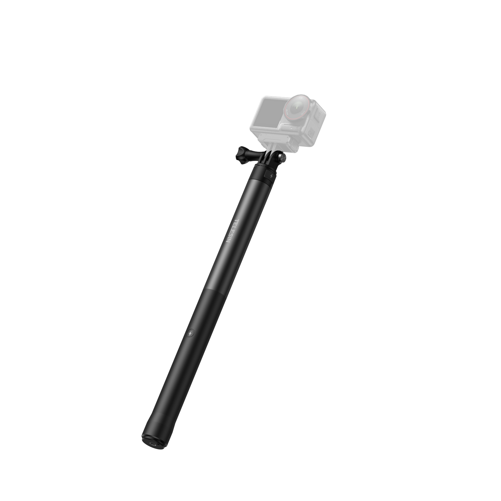 TELESIN selfie stick for action cameras and cellphones (with built-in 5,000mAh battery cell)