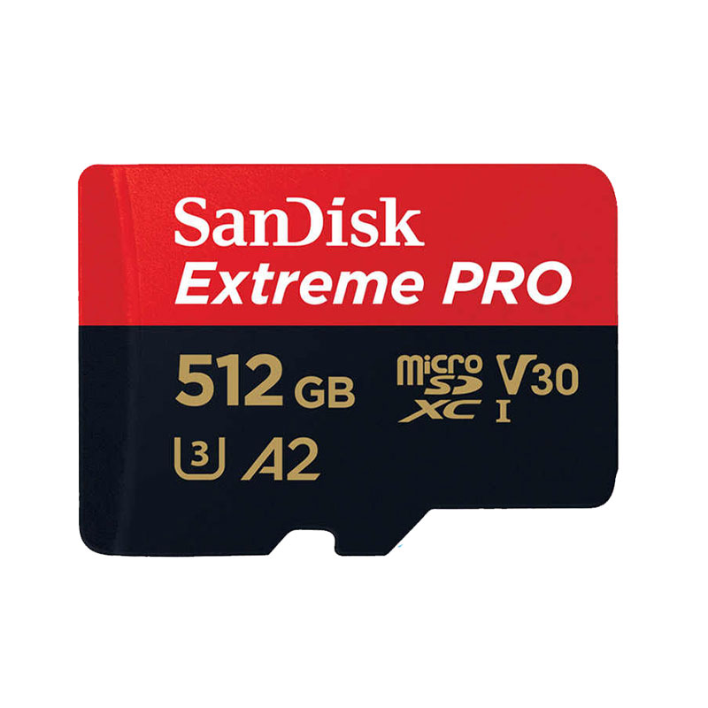 Sandisk Extreme PRO 512GB 200mbps MicroSDXC UHS-1 Memory Card With Adapter (SDSQXCD-512G-GN6MA)
